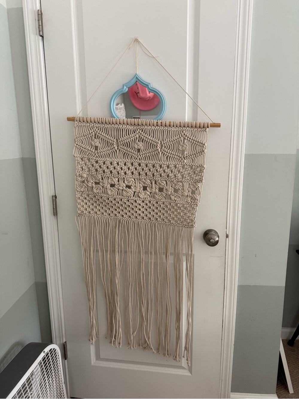 Large Macrame Wall Hanging in Natural Cream